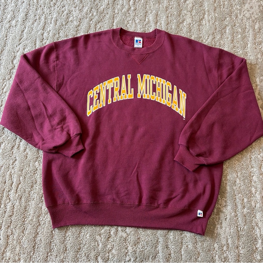 Vintage Russell Athletic Central Michigan University 90s Crewneck XL Sweatshirt